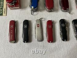 Lot of 12 Swiss Army Knives Victorinox Assorted Pocket Knives