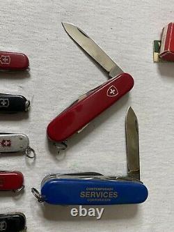 Lot of 12 Swiss Army Knives Victorinox Assorted Pocket Knives