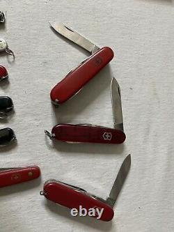 Lot of 12 Swiss Army Knives Victorinox Assorted Pocket Knives