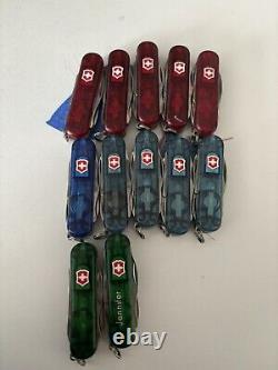 Lot of 12 Victorinox Midnight Manager Rambler Swiss Army 58MM multi color