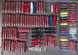 Lot of 121 mostly Victorinox and Wenger Swiss army knife 14.25 lbs