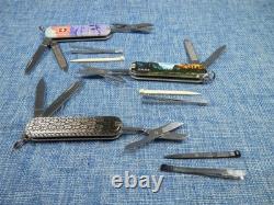 Lot of 13 Victorinox 58mm Swiss Army Knives Classic SD Mixed Colors