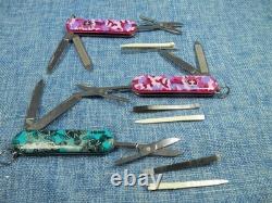 Lot of 13 Victorinox 58mm Swiss Army Knives Classic SD Mixed Colors