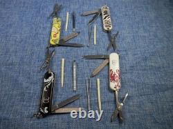 Lot of 13 Victorinox 58mm Swiss Army Knives Classic SD Mixed Colors