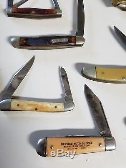 Lot of 14 Vintage Pocket Knives Barlow, Old Timer, Camillus, Case, Swiss Army