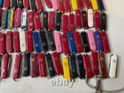 Lot of 189 Assorted Victorinox Classic SD Swiss Army Knives 58mm With & WithO Ads