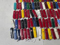 Lot of 189 Assorted Victorinox Classic SD Swiss Army Knives 58mm With & WithO Ads