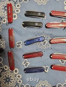 Lot of 20 Swiss army Knives 58mm mixed condition lot