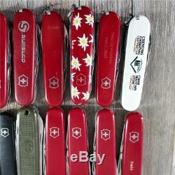 Lot of 20 Victorinox Swiss Army Knife 91/84mm Confiscated Nice Lot Needs Cleaned