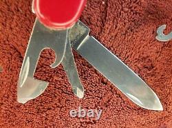 Lot of 3 Victorinox Explorer Red 91 mm Swiss Army Knife with Magnifying Glass