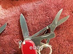 Lot of 3 Victorinox Explorer Red 91 mm Swiss Army Knife with Magnifying Glass