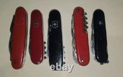 Lot of 5 pocket swiss army knives