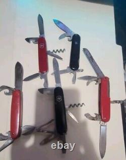 Lot of 5 pocket swiss army knives