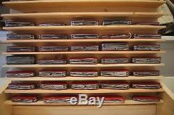 Lot of 50 Large and Medium Swiss Army knives all Victorinox and Wenger