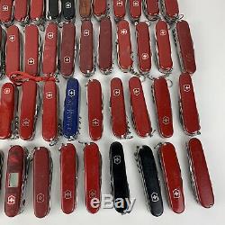 Lot of 63 Swiss Army Knife Collection Various Models Wholesale Dealer Lot