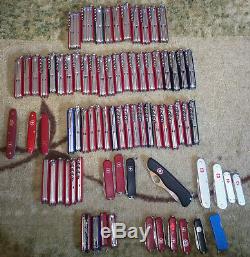 Lot of 77 Victorinox Swiss Army Knives Actual Knives Pictured