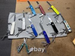 Lot of 9 Victorinox Swiss Army Knives Climber Stay Glow Tommy Bahama White Black