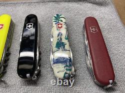 Lot of 9 Victorinox Swiss Army Knives Climber Stay Glow Tommy Bahama White Black
