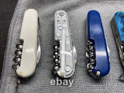 Lot of 9 Victorinox Swiss Army Knives Climber Stay Glow Tommy Bahama White Black