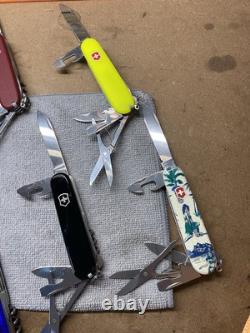 Lot of 9 Victorinox Swiss Army Knives Climber Stay Glow Tommy Bahama White Black