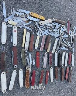 Lot of Knives for Repair victorinox Swiss army and more