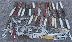 Lot of Knives for Repair victorinox Swiss army and more