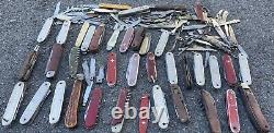 Lot of Knives for Repair victorinox Swiss army and more