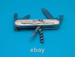 MINT Victorinox Spartan Eagle Swiss Army Knife Stainless Steel Handle! RARE