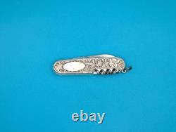 MINT Victorinox Spartan Eagle Swiss Army Knife Stainless Steel Handle! RARE