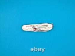 MINT Victorinox Spartan Eagle Swiss Army Knife Stainless Steel Handle! RARE