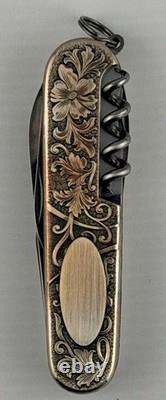 MINT Victorinox Spartan Firefighter carved stainless steel handle knife