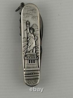 MINT Victorinox Statue of Liberty Carved Stainless Swiss Army Knife Spartan