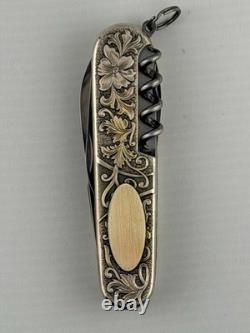 MINT Victorinox Switzerland & Alphorn Spartan carved stainless knife