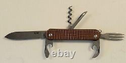 MKM Malga 6 knife M390 natural canvas micarta Italian upgraded swiss army NEW