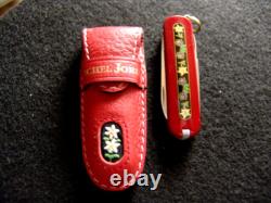 Michel Jordi-victorinox-rare Limited Edtn-custom Leather Pouch-swiss Army Knife