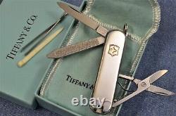 Mint in Box TIFFANY Sterling Silver Gold 18k VICTORINOX Classic Swiss Army Knife