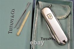 Mint in Box TIFFANY Sterling Silver Gold 18k VICTORINOX Classic Swiss Army Knife