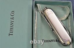 Mint in Box TIFFANY Sterling Silver Gold 18k VICTORINOX Classic Swiss Army Knife