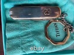 NEW Tiffany&Co. Victorinox Swiss Army Knife Keyring Sterling Silver 925/K18YG