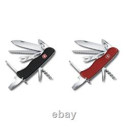 NEW VICTORINOX Outrider Black/Red Swiss Army Knife 14 Tools Camping Outdoor