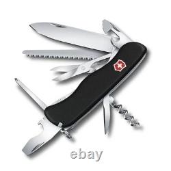 NEW VICTORINOX Outrider Black/Red Swiss Army Knife 14 Tools Camping Outdoor