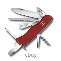 NEW VICTORINOX Outrider Black/Red Swiss Army Knife 14 Tools Camping Outdoor
