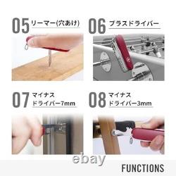 NEW VICTORINOX Outrider Black/Red Swiss Army Knife 14 Tools Camping Outdoor