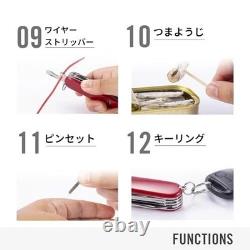 NEW VICTORINOX Outrider Black/Red Swiss Army Knife 14 Tools Camping Outdoor