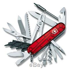 NEW Victorinox Cyber Tool 41 Swiss Army Knife Transparent Red