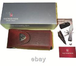 NEW Victorinox Swiss Army Knife One-Hand SPIRIT MX PLUS KIT. Leather + Tools