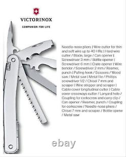 NEW Victorinox Swiss Army Knife One-Hand SPIRIT MX PLUS KIT. Leather + Tools