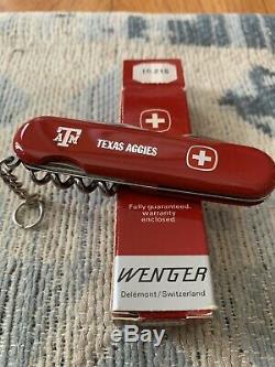 NIB Texas A&M Aggies Red Wenger Swiss Army Knife Collegiate RARE HTF VTG 1980s