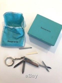 NIB Tiffany & Co. Swiss Army Knife 925 Sterling Silver 18K Gold Never Used