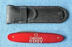 NOS NEW METALLIC RED Wenger OMEGA Case Back Knife / Watch Case Swiss Army Knife